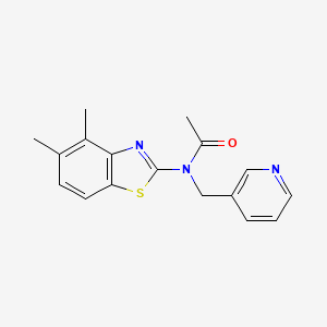 N-(4,5-dimethylbenzo[d]thiazol-2-yl)-N-(pyridin-3-ylmethyl)acetamide