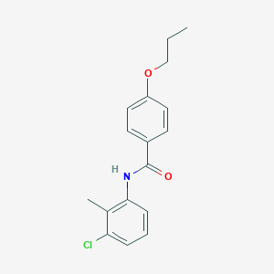 molecular formula C17H18ClNO2 B251786 N-(3-chloro-2-methylphenyl)-4-propoxybenzamide 