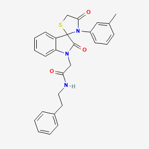 2-[3'-(3-methylphenyl)-2,4'-dioxo-1,2-dihydrospiro[indole-3,2'-[1,3]thiazolidine]-1-yl]-N-(2-phenylethyl)acetamide