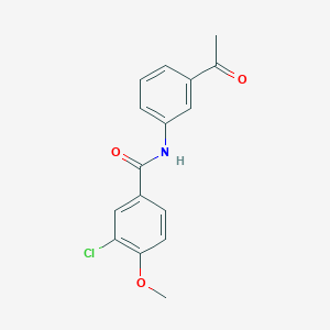 molecular formula C16H14ClNO3 B251787 N-(3-acetylphenyl)-3-chloro-4-methoxybenzamide 