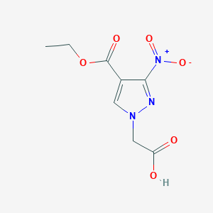 molecular formula C8H9N3O6 B2517871 [4-(ethoxycarbonyl)-3-nitro-1H-pyrazol-1-yl]acetic acid CAS No. 1856094-27-3