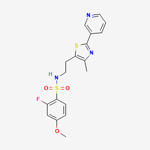 2-fluoro-4-methoxy-N-[2-(4-methyl-2-pyridin-3-yl-1,3-thiazol-5-yl)ethyl]benzenesulfonamide