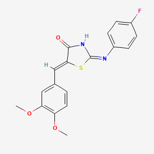 (Z)-5-(3,4-dimethoxybenzylidene)-2-((4-fluorophenyl)amino)thiazol-4(5H)-one