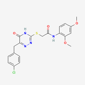 2-((6-(4-chlorobenzyl)-5-oxo-4,5-dihydro-1,2,4-triazin-3-yl)thio)-N-(2,4-dimethoxyphenyl)acetamide