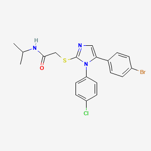 2-((5-(4-bromophenyl)-1-(4-chlorophenyl)-1H-imidazol-2-yl)thio)-N-isopropylacetamide