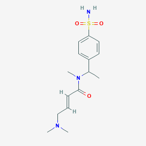 molecular formula C15H23N3O3S B2517891 (E)-4-(Dimethylamino)-N-methyl-N-[1-(4-sulfamoylphenyl)ethyl]but-2-enamide CAS No. 2411335-78-7