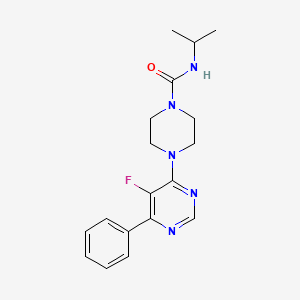 4-(5-Fluoro-6-phenylpyrimidin-4-yl)-N-propan-2-ylpiperazine-1-carboxamide