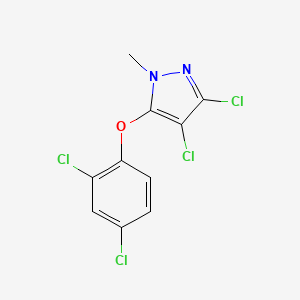 molecular formula C10H6Cl4N2O B2517901 3,4-二氯-5-(2,4-二氯苯氧基)-1-甲基-1H-吡唑 CAS No. 400081-47-2