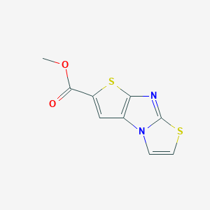 molecular formula C9H6N2O2S2 B2517902 Methyl thieno[2',3':4,5]imidazo[2,1-b][1,3]thiazole-2-carboxylate CAS No. 477851-85-7