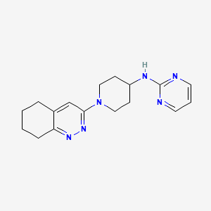 molecular formula C17H22N6 B2517903 N-[1-(5,6,7,8-四氢环辛诺林-3-基)哌啶-4-基]嘧啶-2-胺 CAS No. 2097901-85-2