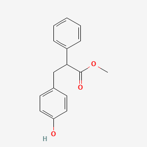 molecular formula C16H16O3 B2517920 Methyl 3-(4-hydroxyphenyl)-2-phenylpropanoate CAS No. 501031-62-5