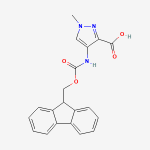 molecular formula C20H17N3O4 B2517921 4-(9H-Fluoren-9-ylmethoxycarbonylamino)-1-methylpyrazole-3-carboxylic acid CAS No. 2243514-25-0
