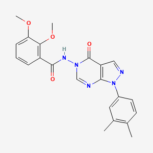 molecular formula C22H21N5O4 B2517926 N-(1-(3,4-dimethylphenyl)-4-oxo-1H-pyrazolo[3,4-d]pyrimidin-5(4H)-yl)-2,3-dimethoxybenzamide CAS No. 899738-15-9