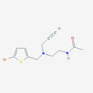 molecular formula C12H15BrN2OS B2517928 N-(2-{[(5-bromothiophen-2-yl)methyl](prop-2-yn-1-yl)amino}ethyl)acetamide CAS No. 2094462-82-3