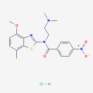 N-(2-(dimethylamino)ethyl)-N-(4-methoxy-7-methylbenzo[d]thiazol-2-yl)-4-nitrobenzamide hydrochloride