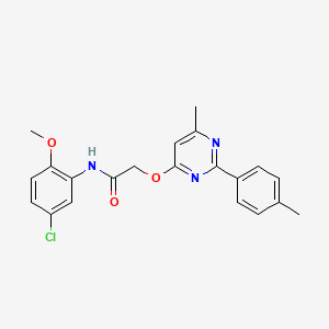 N-(5-chloro-2-methoxyphenyl)-2-((6-methyl-2-(p-tolyl)pyrimidin-4-yl)oxy)acetamide