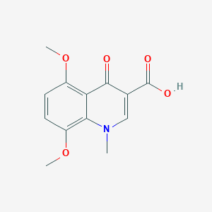 molecular formula C13H13NO5 B2517935 5,8-ジメトキシ-1-メチル-4-オキソ-1,4-ジヒドロキノリン-3-カルボン酸 CAS No. 1216199-72-2