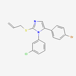 2-(allylthio)-5-(4-bromophenyl)-1-(3-chlorophenyl)-1H-imidazole