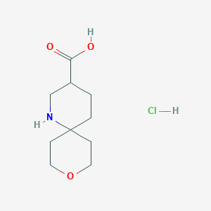 9-Oxa-1-azaspiro[5.5]undecane-3-carboxylic acid;hydrochloride