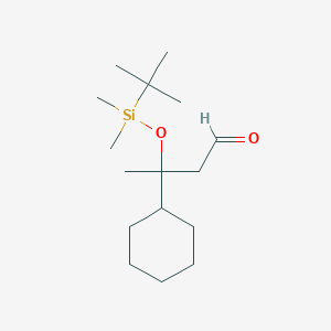 molecular formula C16H32O2Si B2517945 3-[(Tert-butyldimethylsilyl)oxy]-3-cyclohexylbutanal CAS No. 2044927-01-5