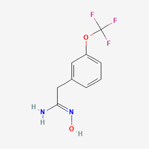 molecular formula C9H9F3N2O2 B2517946 N'-Hydroxy-2-[3-(trifluoromethoxy)phenyl]ethanimidamide CAS No. 1252572-39-6