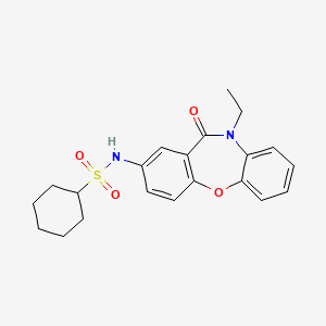 N-(10-ethyl-11-oxo-10,11-dihydrodibenzo[b,f][1,4]oxazepin-2-yl)cyclohexanesulfonamide