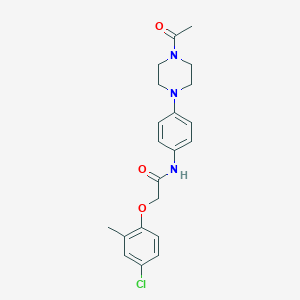 molecular formula C21H24ClN3O3 B251795 N-[4-(4-acetylpiperazin-1-yl)phenyl]-2-(4-chloro-2-methylphenoxy)acetamide 