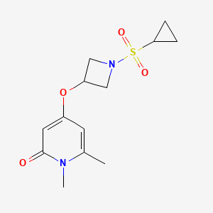 4-((1-(cyclopropylsulfonyl)azetidin-3-yl)oxy)-1,6-dimethylpyridin-2(1H)-one