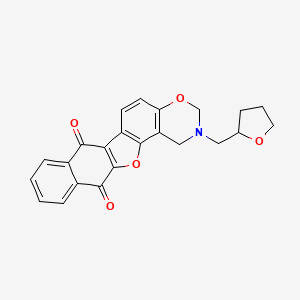 molecular formula C23H19NO5 B2517958 16-[(Oxolan-2-yl)methyl]-12,18-dioxa-16-azapentacyclo[11.8.0.0^{2,11}.0^{4,9}.0^{14,19}]henicosa-1(13),2(11),4(9),5,7,14(19),20-heptaene-3,10-dione CAS No. 446269-64-3