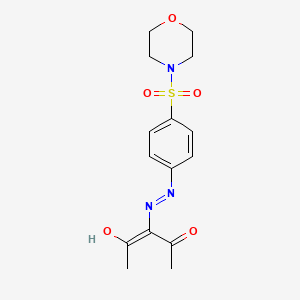 molecular formula C15H19N3O5S B2517959 3-(2-(4-(Morpholinosulfonyl)phenyl)hydrazono)pentane-2,4-dione CAS No. 326909-47-1