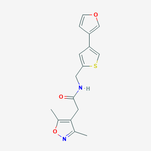 2-(3,5-dimethyl-1,2-oxazol-4-yl)-N-{[4-(furan-3-yl)thiophen-2-yl]methyl}acetamide