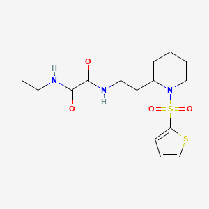 N1-ethyl-N2-(2-(1-(thiophen-2-ylsulfonyl)piperidin-2-yl)ethyl)oxalamide