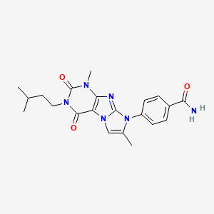 4-(3-isopentyl-1,7-dimethyl-2,4-dioxo-3,4-dihydro-1H-imidazo[2,1-f]purin-8(2H)-yl)benzamide