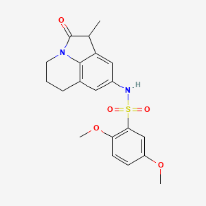 2,5-dimethoxy-N-(1-methyl-2-oxo-2,4,5,6-tetrahydro-1H-pyrrolo[3,2,1-ij]quinolin-8-yl)benzenesulfonamide