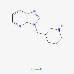 molecular formula C13H19ClN4 B2517977 2-Methyl-3-(piperidin-3-ylmethyl)-3H-imidazo[4,5-b]pyridine hydrochloride CAS No. 2279124-41-1