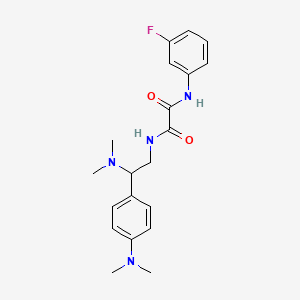 molecular formula C20H25FN4O2 B2517981 N1-(2-(二甲氨基)-2-(4-(二甲氨基)苯基)乙基)-N2-(3-氟苯基)草酰胺 CAS No. 941933-10-4