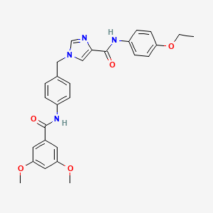 molecular formula C28H28N4O5 B2517991 1-(4-(3,5-dimethoxybenzamido)benzyl)-N-(4-ethoxyphenyl)-1H-imidazole-4-carboxamide CAS No. 1251684-09-9