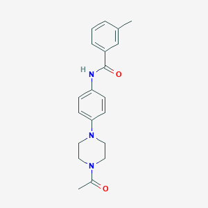 molecular formula C20H23N3O2 B251800 N-[4-(4-Acetyl-piperazin-1-yl)-phenyl]-3-methyl-benzamide 