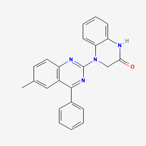 B2518004 4-(6-Methyl-4-phenyl-2-quinazolinyl)-1,3-dihydroquinoxalin-2-one CAS No. 330189-39-4
