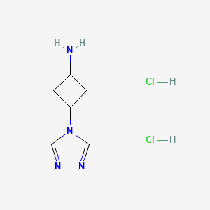 molecular formula C6H12Cl2N4 B2518008 3-(4H-1,2,4-Triazol-4-yl)cyclobutanamine dihydrochloride CAS No. 2137579-11-2