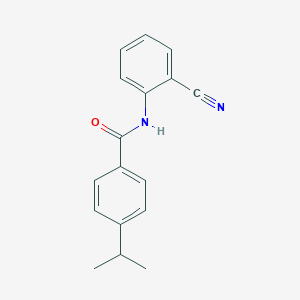 molecular formula C17H16N2O B251802 N-(2-cyanophenyl)-4-isopropylbenzamide 