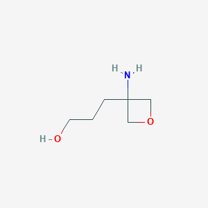 molecular formula C6H13NO2 B2518020 3-(3-氨基氧杂环-3-基)丙-1-醇 CAS No. 1823902-86-8
