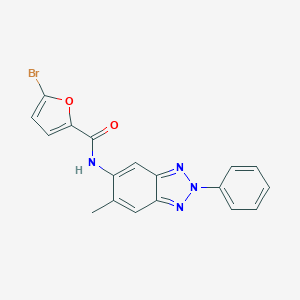 molecular formula C18H13BrN4O2 B251803 5-bromo-N-(6-methyl-2-phenyl-2H-1,2,3-benzotriazol-5-yl)-2-furamide 
