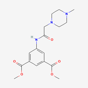 molecular formula C17H23N3O5 B2518037 Methyl 3-(methoxycarbonyl)-5-(2-(4-methylpiperazinyl)acetylamino)benzoate CAS No. 491867-76-6