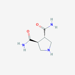 molecular formula C6H11N3O2 B2518047 (3S,4S)-吡咯烷-3,4-二甲酰胺 CAS No. 2375250-86-3