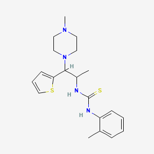 molecular formula C20H28N4S2 B2518048 1-(1-(4-Methylpiperazin-1-yl)-1-(thiophen-2-yl)propan-2-yl)-3-(o-tolyl)thiourea CAS No. 863017-59-8