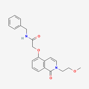 N-benzyl-2-[2-(2-methoxyethyl)-1-oxoisoquinolin-5-yl]oxyacetamide