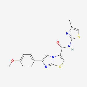 6-(4-methoxyphenyl)-N-(4-methylthiazol-2-yl)imidazo[2,1-b]thiazole-3-carboxamide