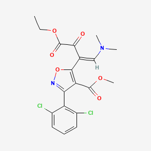Methyl 3-(2,6-dichlorophenyl)-5-[2-(dimethylamino)-1-(2-ethoxy-2-oxoacetyl)vinyl]-4-isoxazolecarboxylate