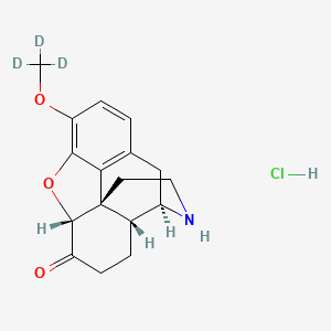 molecular formula C17H20ClNO3 B2518066 4,5alpha-Epoxy-3-(methoxy-d3)-morphinan-6-one,monohydrochloride CAS No. 1426173-17-2